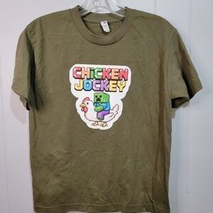 Chicken Jockey‎ Kids T-Shirt - Olive Green